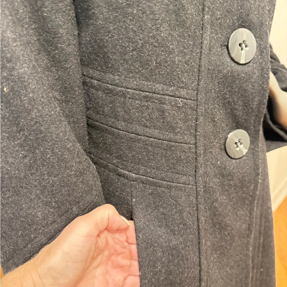 Larry Levine Charcoal Wool Classic‎ Coat